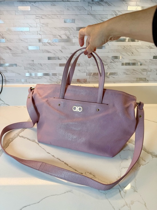Salvatore Ferragamo Handbags - Salvatore Ferragamo Mika - 2-Way Tote- lavender/pink pebbled leather